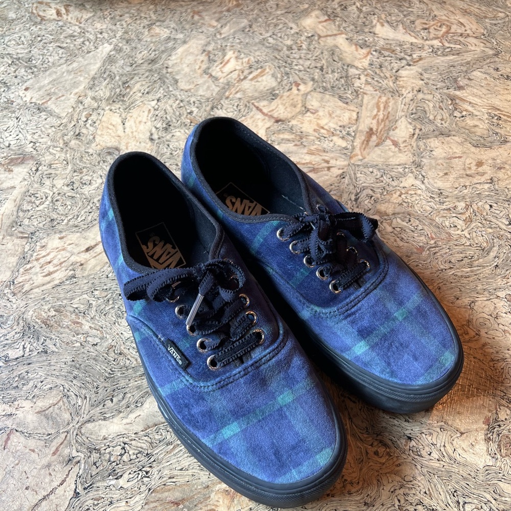 Vans Blue Plaid Sneakers